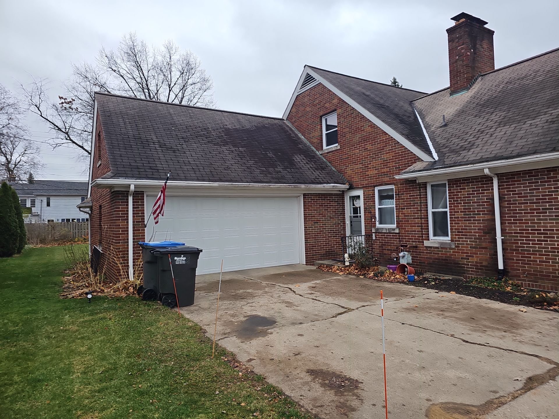 Old shingle roof in Elkhart, Indiana