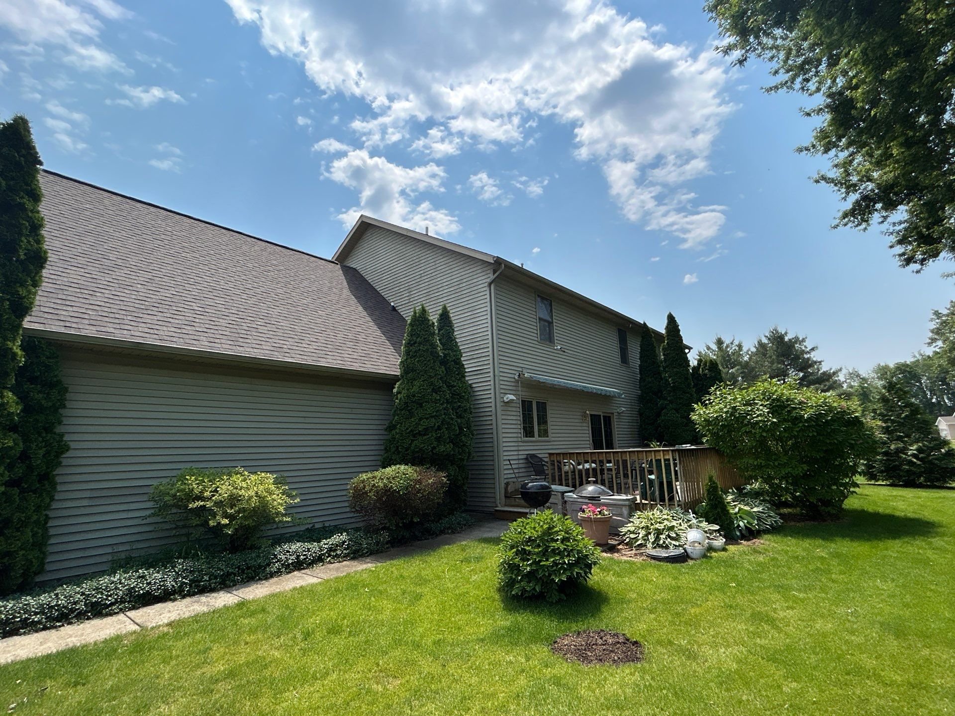 Shingle roof replacement by Equity Roofing in Granger, Indiana