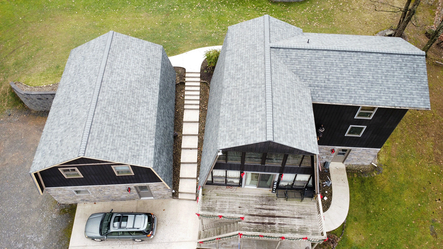 Danville PA home roof replacement using Owens Corning Duration shingles in Estate Gray