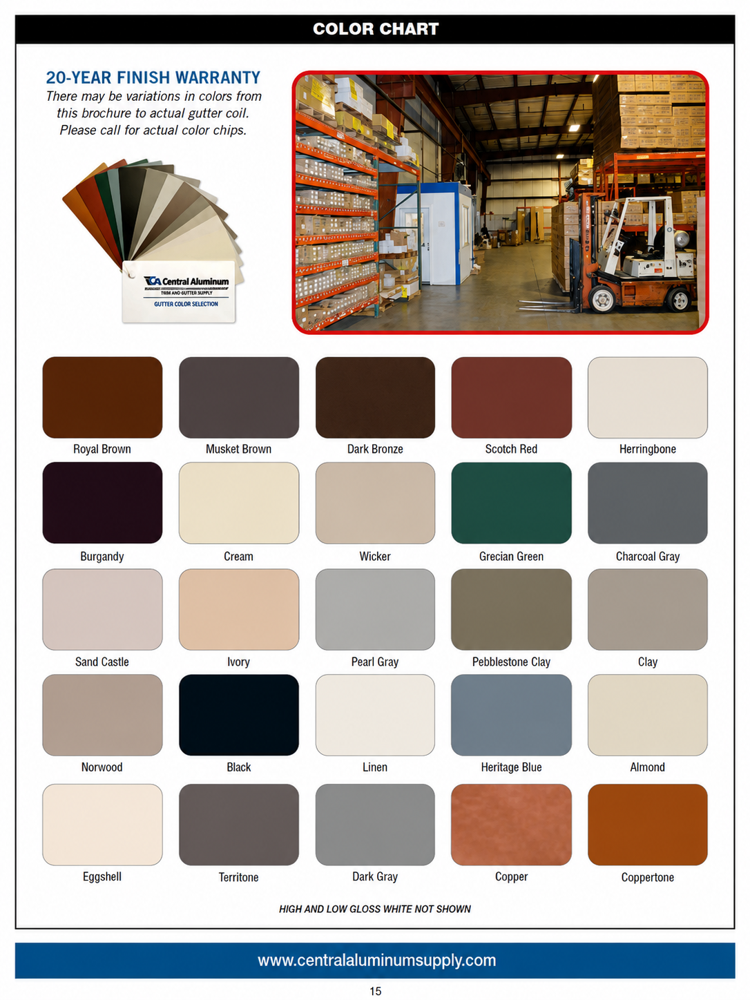 Equity Roofing Gutter Color Options