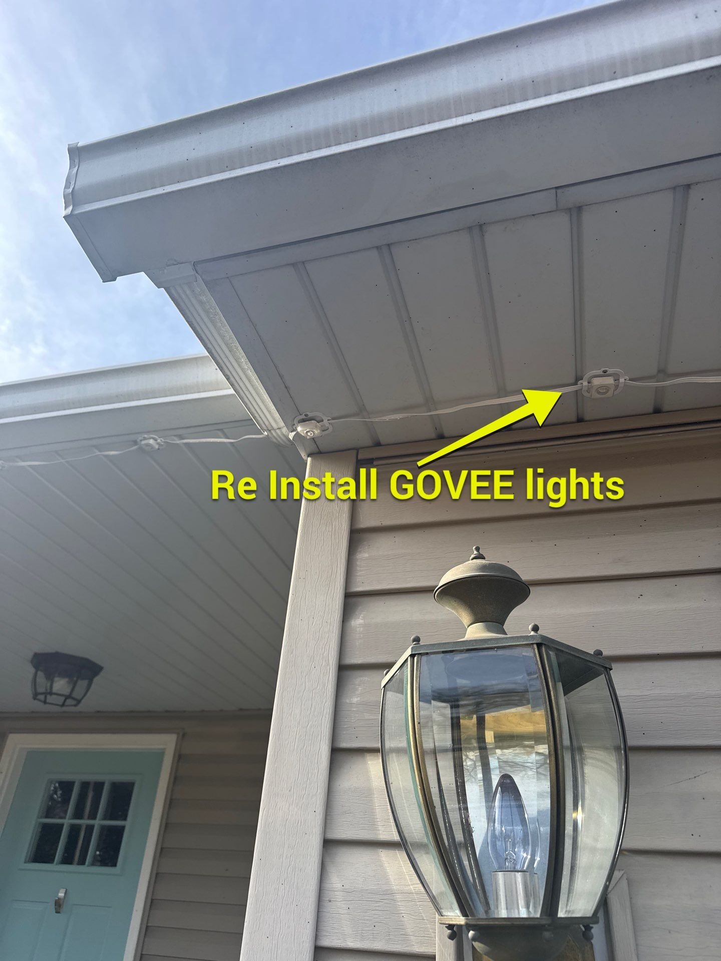 GOVEE lights to be re-installed after soffit replacement on Elysburg PA home