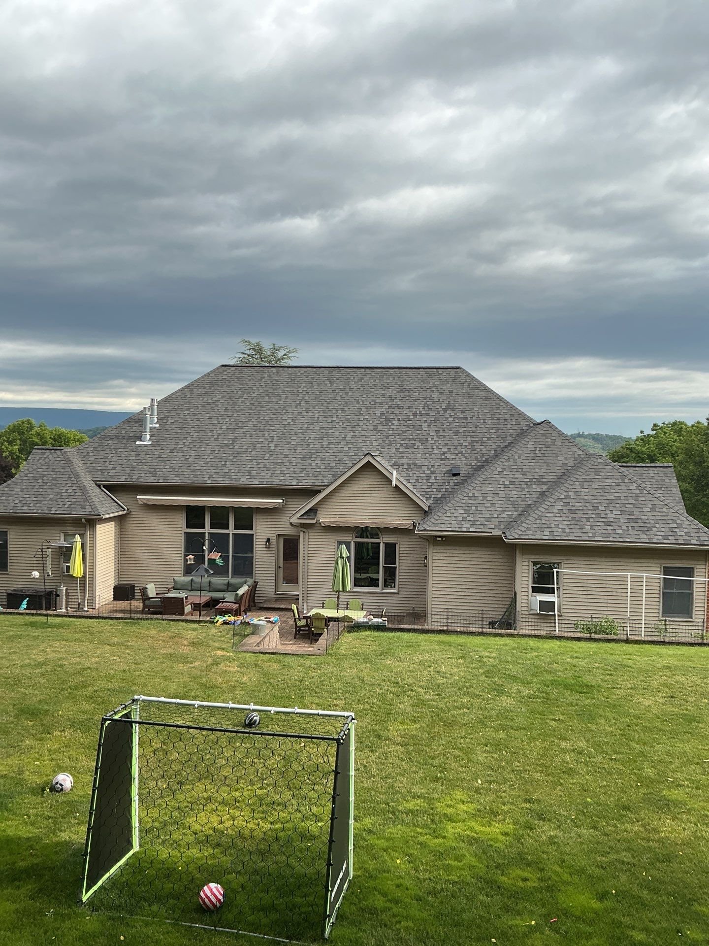 Lewisburg PA roof replacement using Owens Corning Duration shingles in Williamsburg Gray