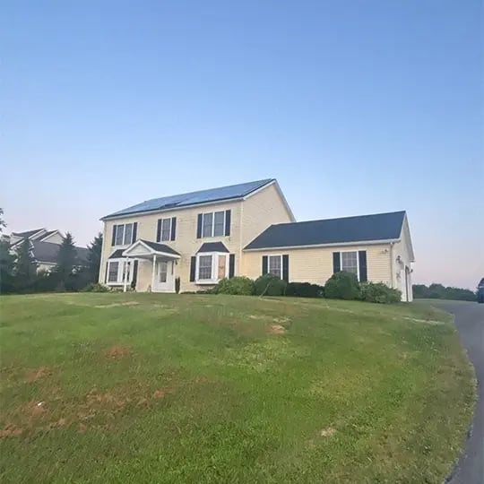 Roof replacement with solar panels and sky lights