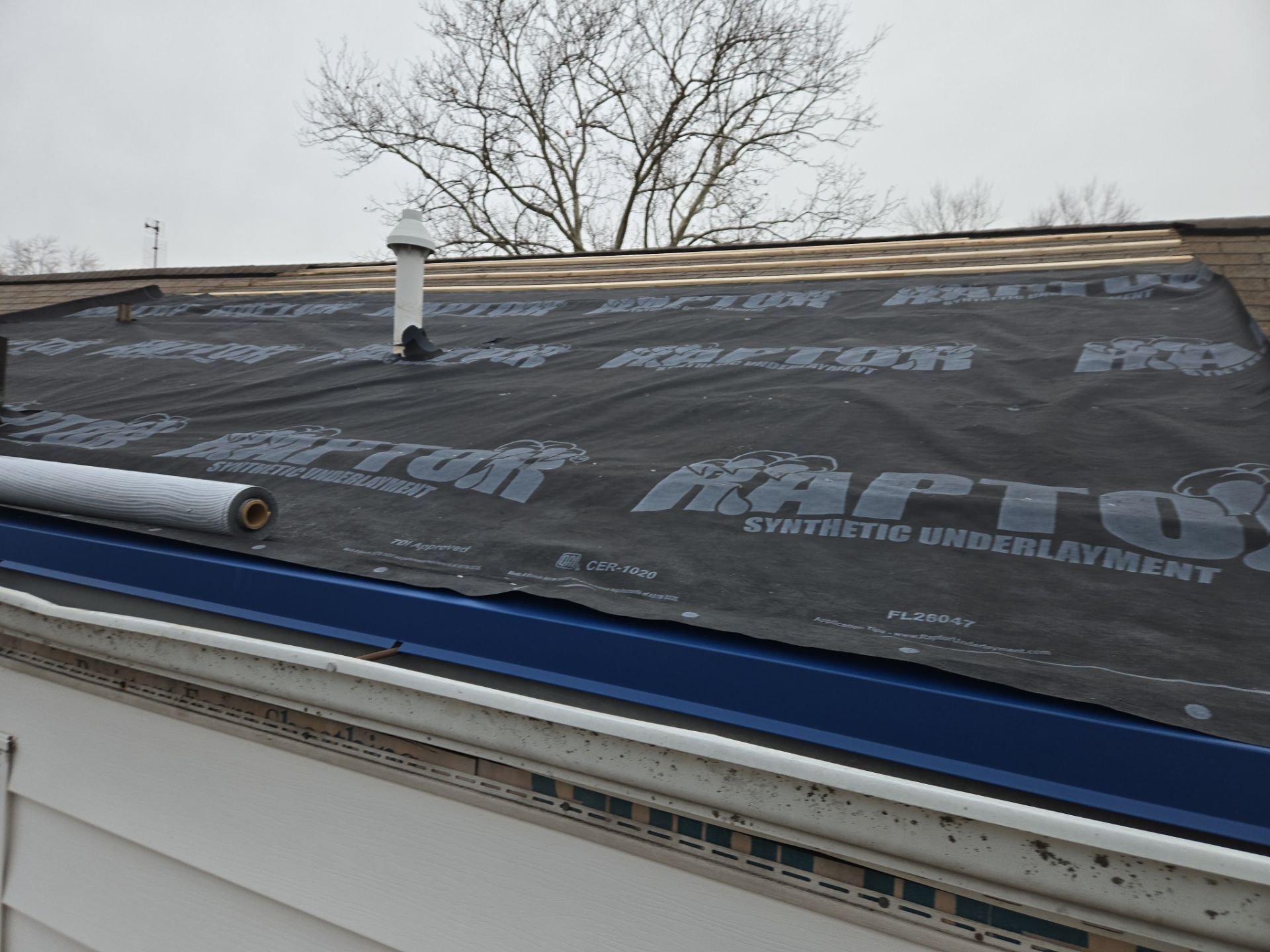 Roof replacement in progress for Elkhart, Indiana home