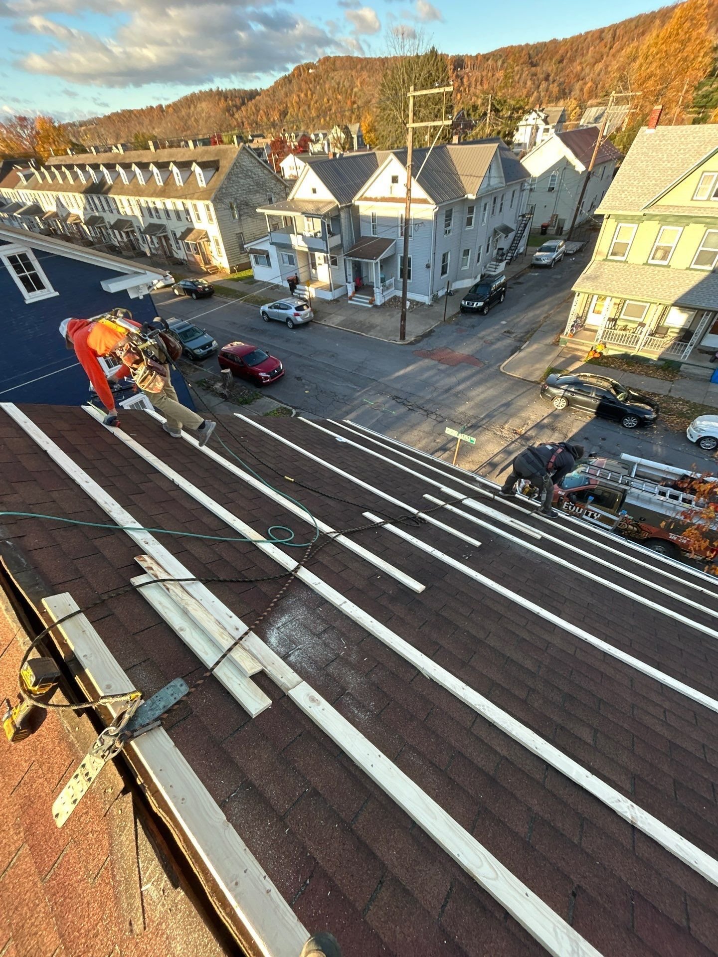 Metal roof installed over shingle roof, Sunbury, PA