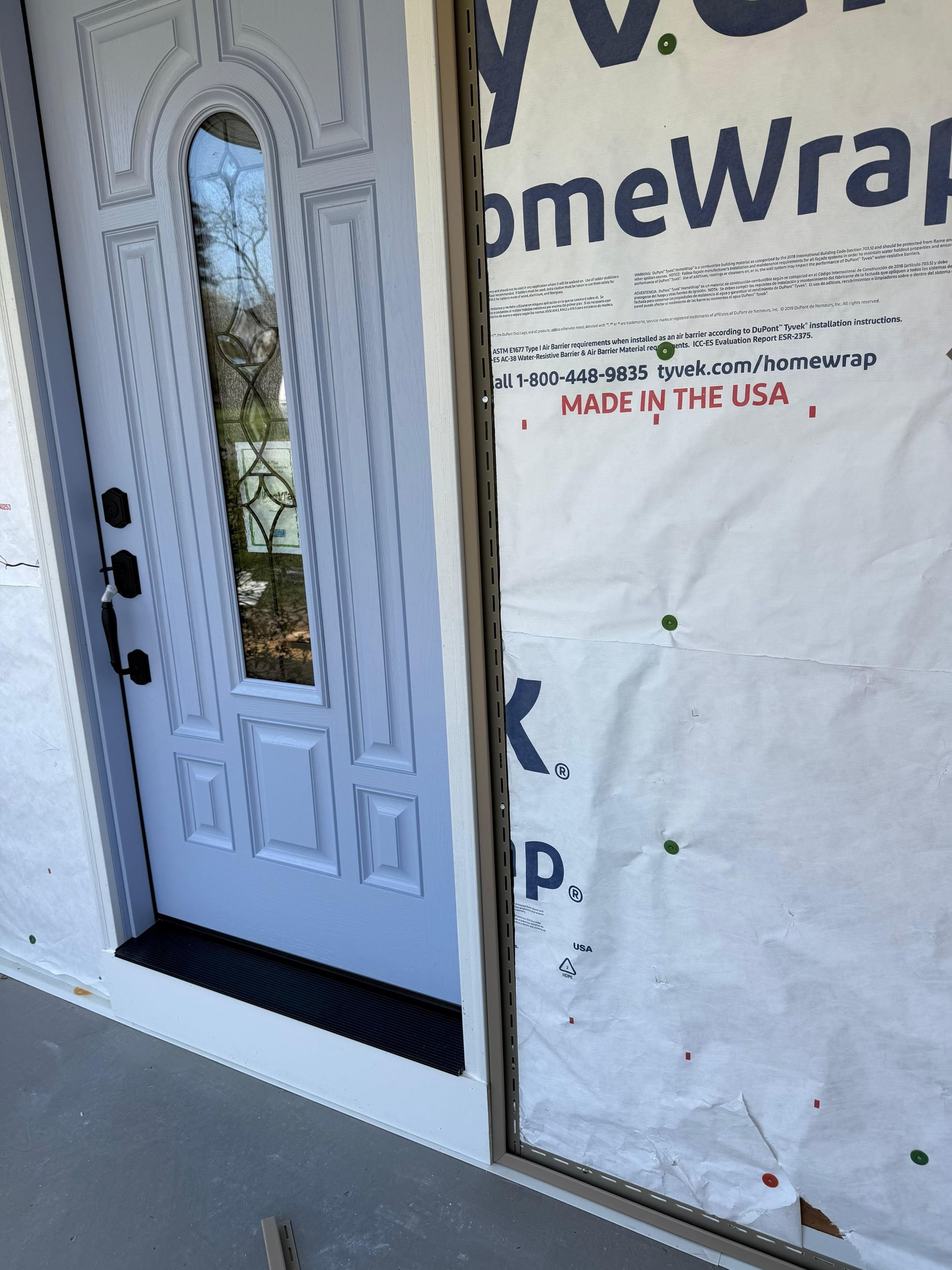 door and siding getting replaced on Elysburg PA home