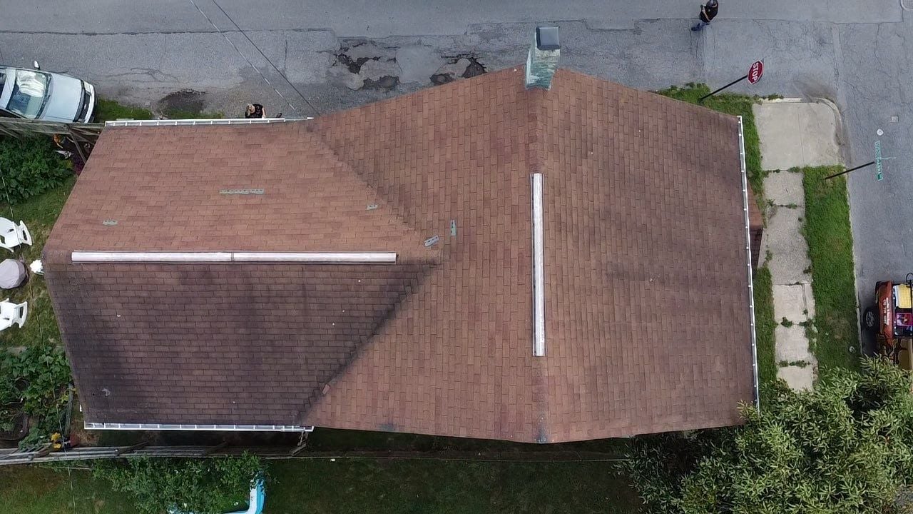 Old shingle roof on Sunbury, PA home
