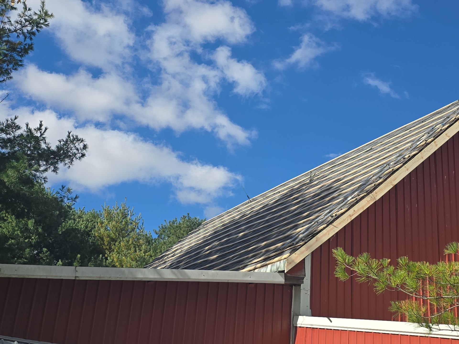 Shingle roof getting prepped for metal roof overlay
