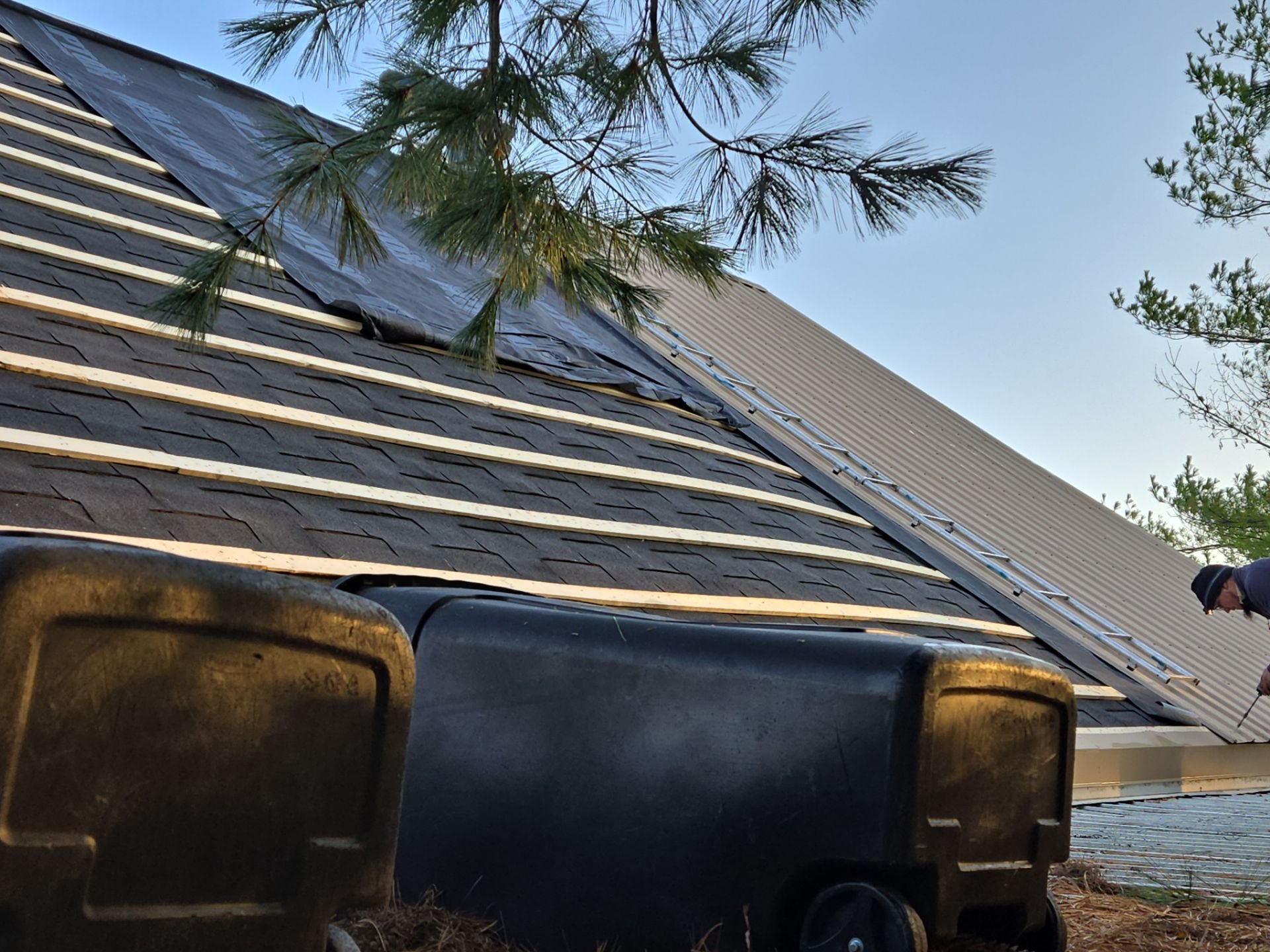Furring strips for metal roof