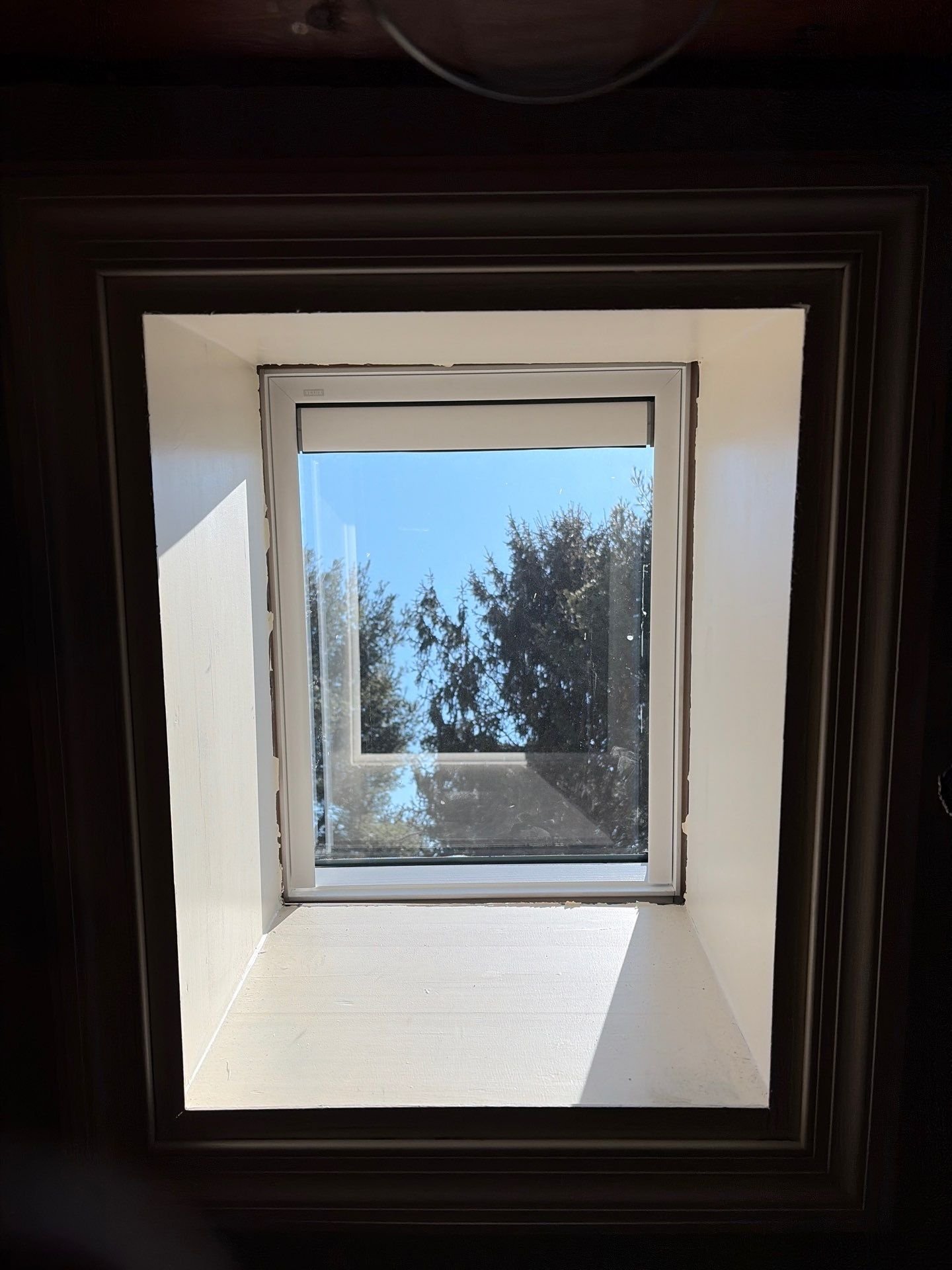 Middleburg PA skylight replaced with remote controlled window shade 
