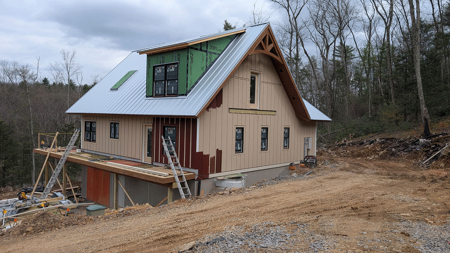 new build in PA with standing seam roof
