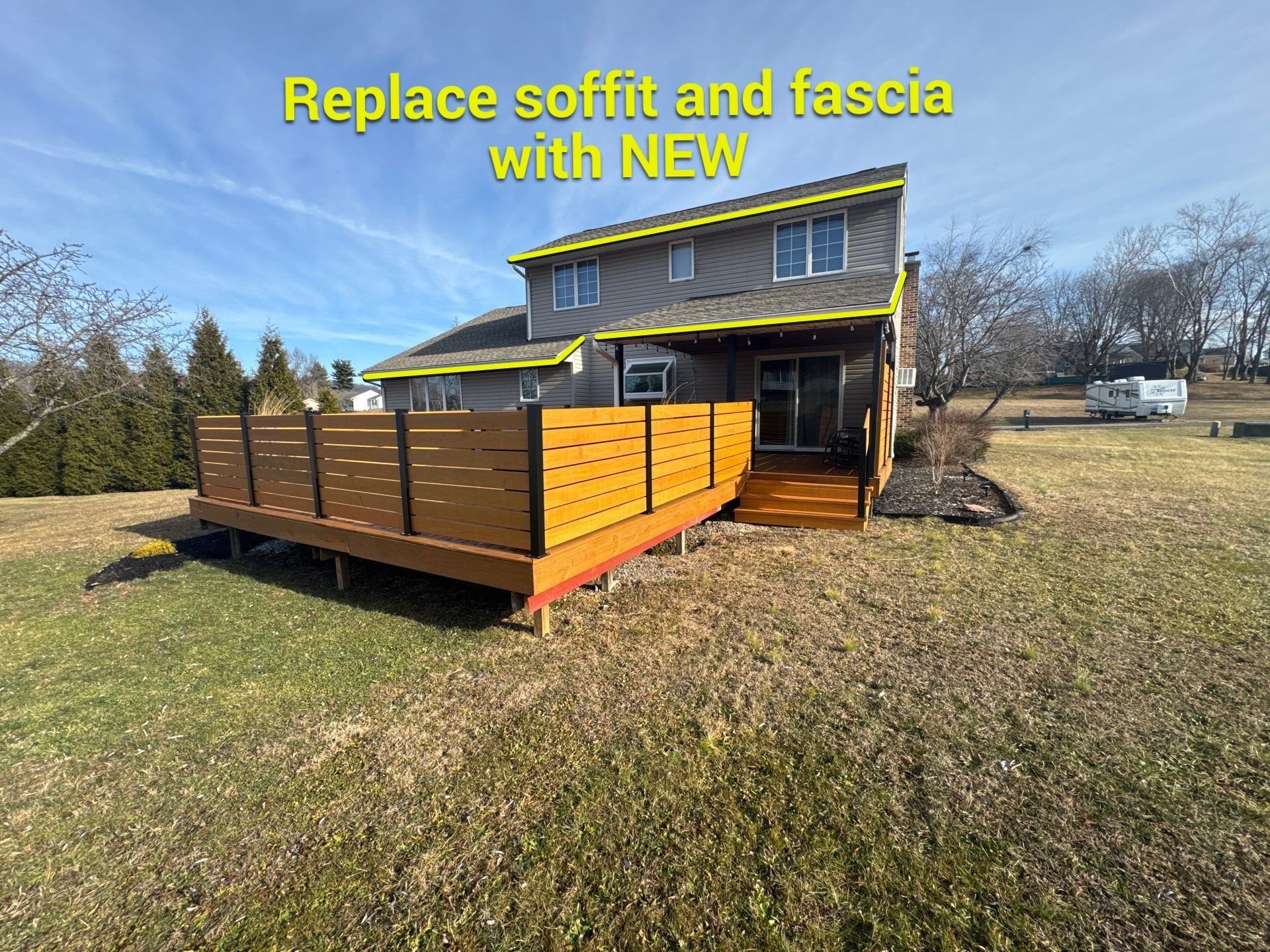 soffit and fascia to be replaced on Elysburg PA home