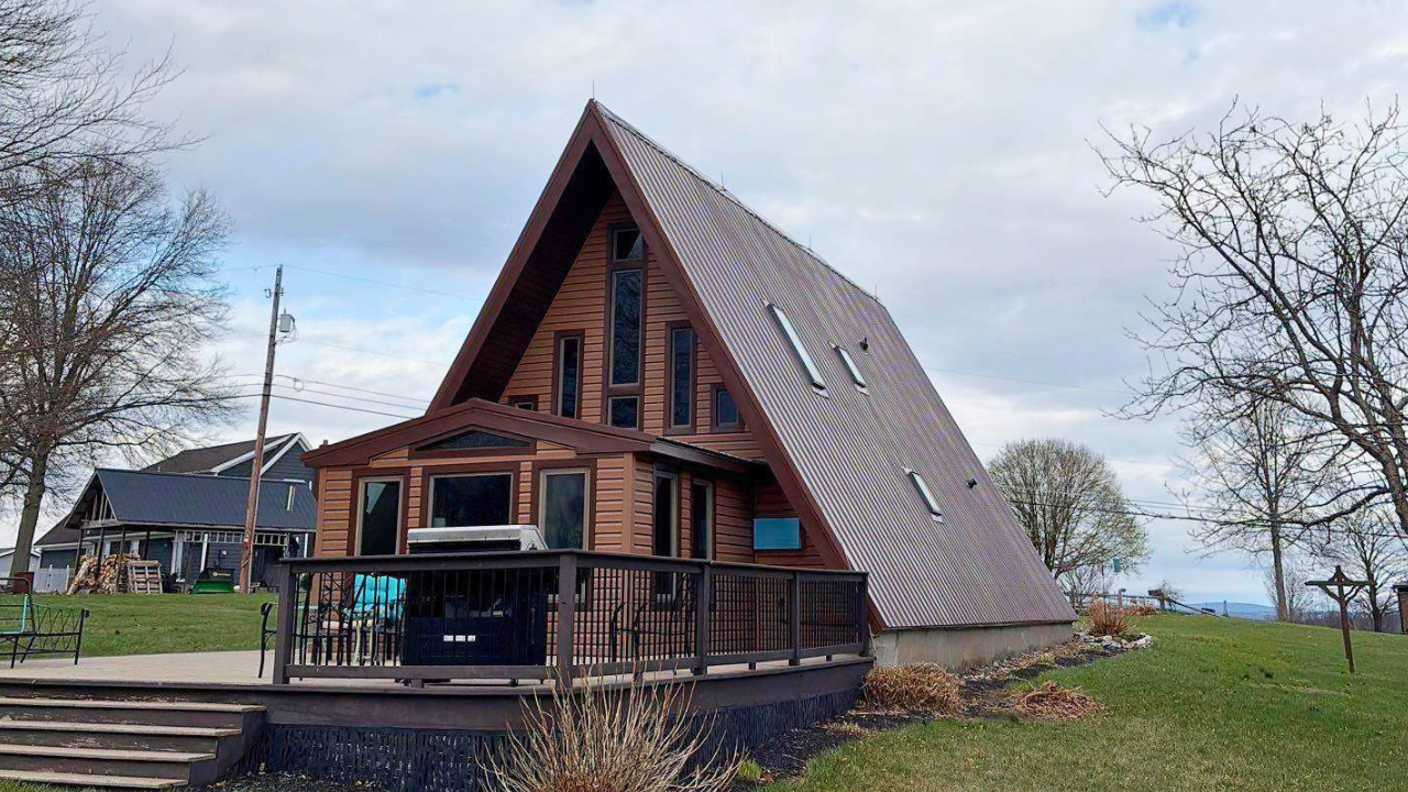 Middleburg A-Frame Metal Roof With Skylights and Siding